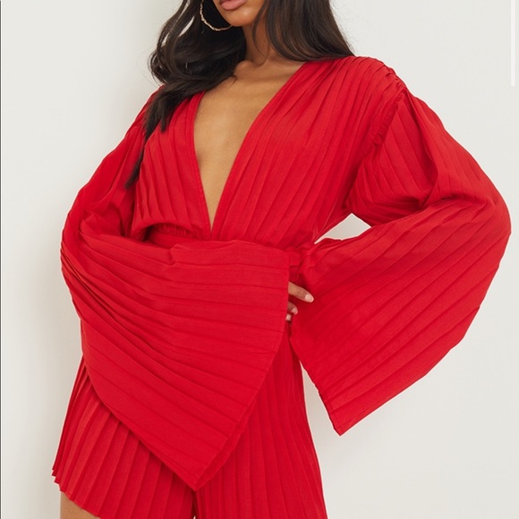 PrettyLittleThing Pants - Red romper